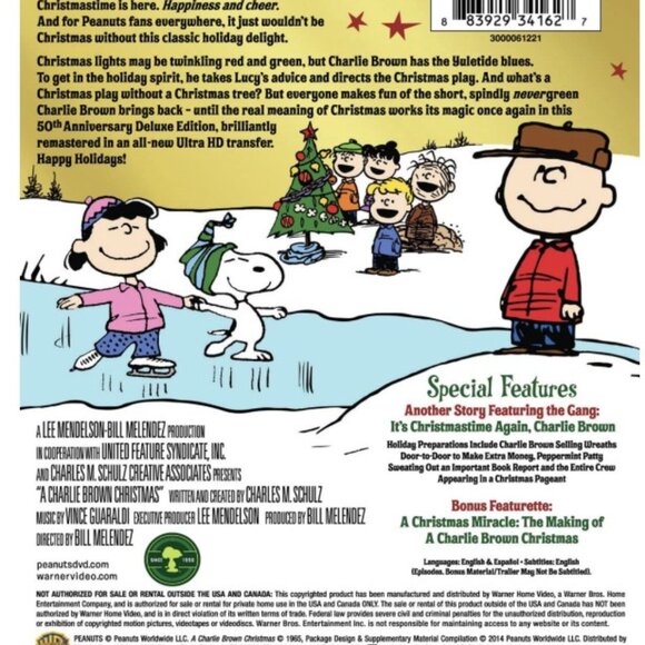 A Charlie Brown Christmas 50th Anniversay Deluxe Edition (DVD) - Picture 2 of 2